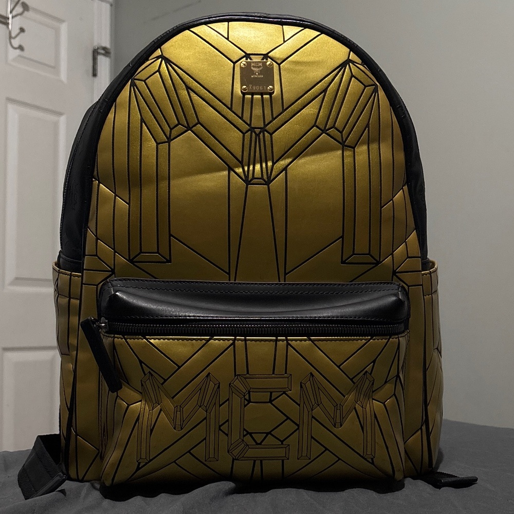 MCM Limited Edition Bionic Backpack Gold & Black